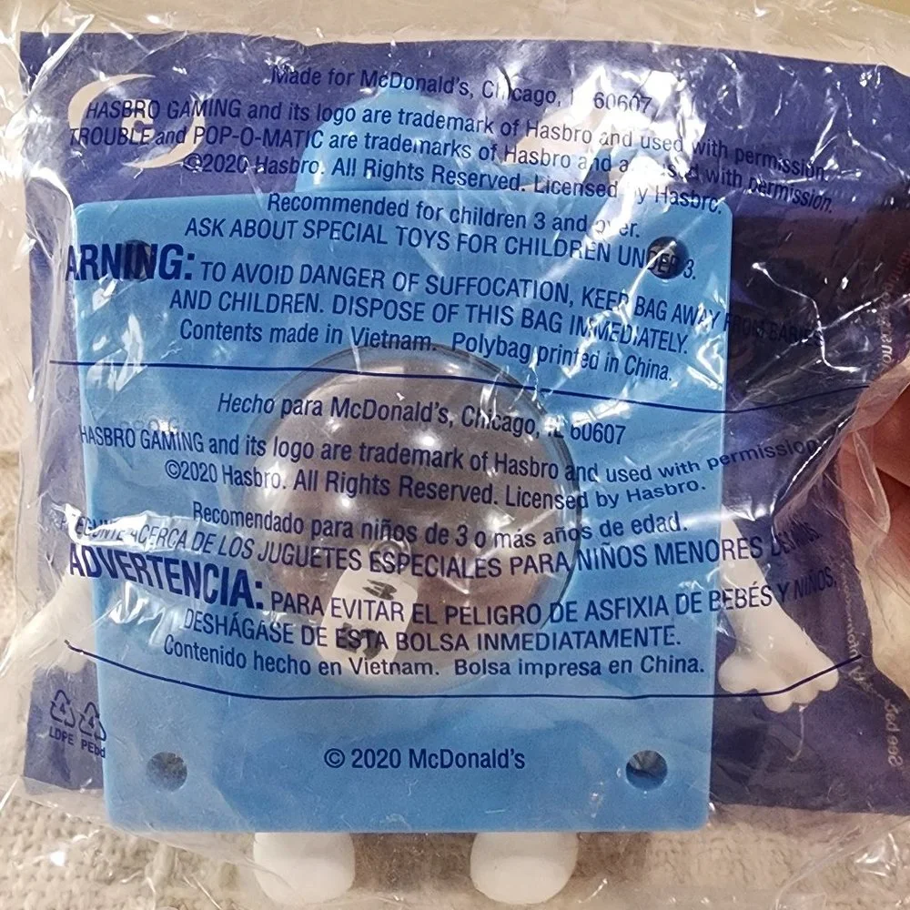 2020 Hasbro TROUBLE Mini Travel Game #5 McDonalds Happy Meal Toy - SEALED
